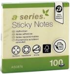 A-series Notite adezive, A-Series, 75 x 75 mm, galben, 100 file (AY000800) - forit