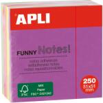 Apli Cub notite adezive Apli, 51x51mm, 250 file, 5 culori neon (AL011596)
