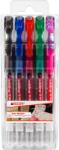 edding Roller cu gel Edding Cristal Jelly 2185, varf 0.7 mm, 5 culori/set (ED2185_5) - forit