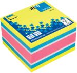 Info Notite adezive InFO, 75x75 mm, roz/albastru/alb/galben (IN565451)