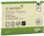 A-series Notite adezive, A-Series, 100 x 75 mm, galben, 100 file (AY000803) - forit