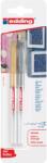 edding Roller Edding 2185 cu gel, varf 0.7mm auriu/argintiu, blister (ED218500)