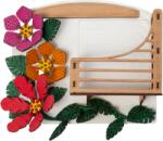 Amco Suport chei si accesorii din lemn, decupat cu laser, decor floral 3D, 23x21x5 cm - Cadou elegant pentru casa noua, sotie sau iubita (PM414)