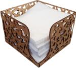 Amco Suport servetele patrat din lemn 13X13X9 cm (PM420)