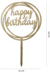 Amco Topper Happy Birthday auriu 15x25 (PM346)