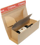 FitPack Cutie Carton Pentru 1 Sticla Vin WineBox, 75x75x305mm, Autoadeziv, Banda Desigilare, Natur (WB-7575305)