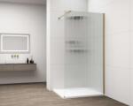 POLYSAN Esca - Walk-In zuhanyfal 110x210 cm, Antidrop, üveg Flute/matt arany ES1311-04 (ES1311-04)