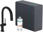 Hansgrohe Aqittura M91 - Baterie chiuvetă cu capăt extractibil, SodaSystem, sBox lite, negru mat 76838670 (76838670)