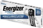 Energizer Elem, AAA mikro, 10 db, lítium, ENERGIZER "Ultimate Lithium", (10 db) (7638900343533) (7638900343533)