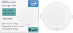 PNI D-Light CL2506 6W LED spotlámpa, süllyesztett, kerek, 120, 5*28, 4mm, 6400K, 230V tápegység, 660 lm, fehér (PNI-CL2506)