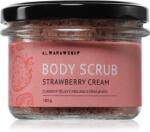 Almara Soap Body Scrub cukros test peeling narancsbőrre illattal Strawberry Cream 180 g