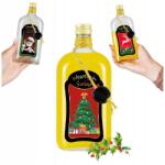 Bimberek Klasyk 500 ml-es üvegpalack, arany zsinórral díszítve, italokhoz, színtelen, komplett készlet (ZES000240)