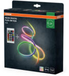 OSRAM Neon Digital Flex - Dekoratív színes LED szalag 15W RGB, IP44gel, 3 méteres, távvezérelhető kültéri használatra, homogén fénnyel (4099854449055)