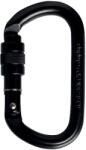 Singing Rock ovális acél csavarzáras karabiner (black) karabiner fekete