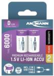 ANSMANN Li-ion akku Baby (D) 6000mAh USB-C töltéssel 2db 1314-0005 (1314-0005)