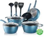 NutriChef Set de Oale si Tigai NutriChef, 11 piese, Antiaderente, Inductie, Cu Manere Ergonomice (49500335)