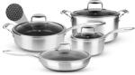 NutriChef Set de Oale si Tigai NutriChef 8 piese, inox, inductie, antiaderent (33621421)