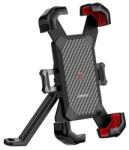 JOYROOM motoros telefontartó (tükörre rögzíthető, 4.7 - 7 méret) FEKETE (JR-ZS288-M)