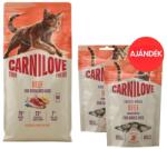 CARNILOVE True Fresh Cat Beef Sterilised 6 kg sterilizált macskák számára + CARNILOVE Freeze-Dried Snack Cat Beef 2x40 g AJÁNDÉK