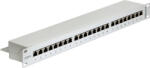 Delock 19 patch panel 24 port Cat. 6 (grey, 1 U) (43300)