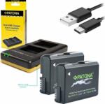  PATONA dual akkumulátortöltő Nikon EN-EL14/EN-EL14a-hoz, 2x1100 mAh akkuval