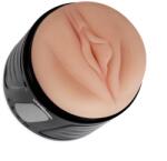 Crushious Masturbator Dublu Crushious Dunk, 10 Moduri Vibratii, USB, TPE, Natural, 11 cm