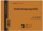PÁTRIA Nyomtatvány szabadságengedély PÁTRIA A/6 fekvő 50x2 lapos - vectraline