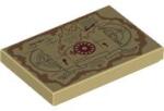 LEGO® Placă netedă 2 X 3 decorată hartă comoară (6551522)