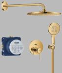 GROHE Sistem de dus, incastrat, cu baterie monocomanda, 310 mm, 1 functie, auriu lucios (Cool Sunrise), Grohe Essence 25287GL0 25287GL0 (25287GL0)
