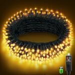 Buudala LED Fényfüzér Kültéri Beltéri 10 m 100 LED Meleg Fehér USB Tölthető Akkus 8 Mód Timer Vízálló Karácsonyi Világítás Kertbe Fára Esküv
