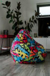  ZigZagBAG (klasszikus közepes méretű felnőtt babzsákfotel) (SYLVIA bársonyosan puha, vastag bútorszövet) - pepita