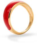 BERRIES női aranyozott ezüst gyűrű zománc Viva Red Mini Ring - arany 17