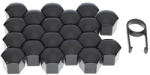 Carmotion Kerékanya kupak - kerékcsavar kupak fekete 17 mm-es csavarvédők 20 db - Carmotion