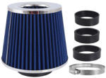 Carmotion Sport légszűrő, kúpos 155x130x120 mm, kék/króm, adapterek: 60, 63, 70 mm- Carmotion