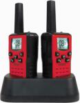 EVOLVEO FreeTalk 2W, 0, 5 és 2 W teljesítményű PMR rádió, piros-fekete