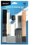 Sinoart Sketch and Drawing Set rajz- és vázlatkészlet, 18 db-os