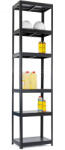 MAMUTEX Lakkozott teljesen fém állvány Mamutex Standard 240x60x40 cm - 6 polc, teherbírás 720 kg, fekete