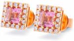 White & Black Turmalin rosegold fülbevaló gyémántokkal - betűzős (AU14744)