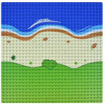Sluban 25×25 cm-es tengerpart alaplap építőjátékokhoz - egyenes (AT-e)