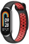 Beline Curea din silicon Beline Design compatibila cu Xiaomi Mi Band 10/9/8, Negru / Rosu (5905359818595)