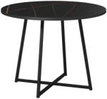 FDY Masa Bucatarie/Dining Rotunda Sarrid PAL Finisaj Marmura Neagra Diametru 100 cm