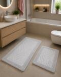 Set Baie Set 2 Covorase Baie, Rombs 14 Gri, Covor 100% Bumbac, Dimensiunea 60x100 cm (8297627120873) Covor baie