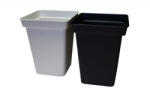 Teku Ghiveci pătrat din plastic negru 27x27x40 cm - 20 l