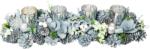 MagicHome Ikebana advent MagicHome, decor natural argintiu cu pahare, 16x50x9 cm (8091939)