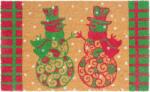 MagicHome Covoras de intrare MagicHome Snowmen din cocos si PVC, 45x75 cm (2211858) Pres