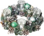 MagicHome Coronita advent MagicHome Craciun verde-argintie, 30 cm (8091898)