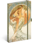 Realsystem Alphonse Mucha - Poetry, keménytáblás vonalas notesz, 13x21 cm
