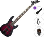 Jackson JS Series Concert Bass JS3VQ AH Standard SET Transparent Red Burst Bas cu 5 corzi