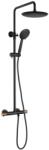 SAPHO Solaris - Set de duș cu termostat, 5 jeturi, negru mat/cupru WD139PG (WD139PG)