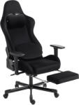 HomCom Scaun Gaming Ergonomic cu Masaj și Pernă Lombară Încălzită, Fotoliu Gaming Înclinat din In, Brațe 4D, Negru | Aosom Romania (925-007V91BK)